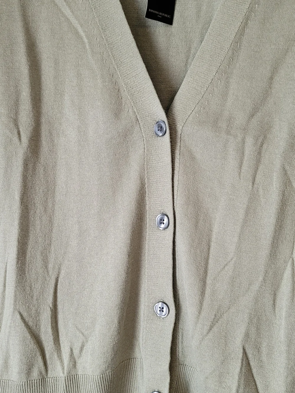 Banana Republic Forever Sweater Cardigan Light Sage V-Neck Button Front XS NWT